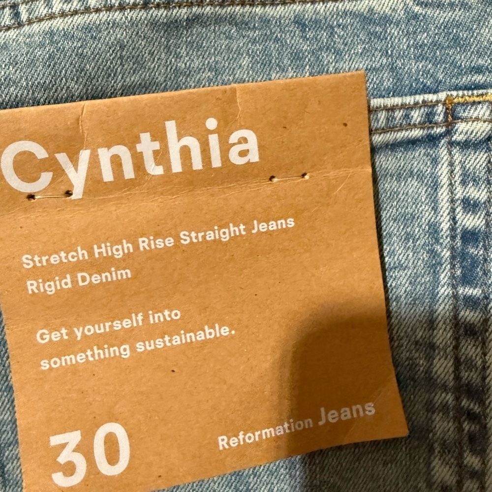 Reformation Light Blue Straight Leg Jeans - Picture 8 of 8